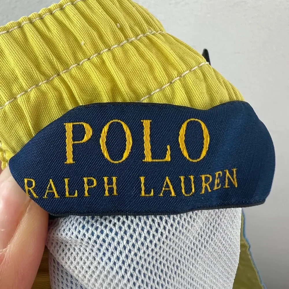 Polo Ralph Lauren Blue Mens Board Swimming Trunk Shorts Mesh Lined Size Medium M